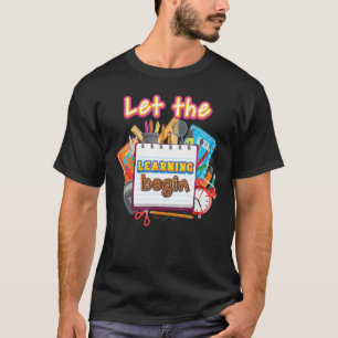 T-shirt Laisser L'Apprentissage Commencer L'Enfant Étudian