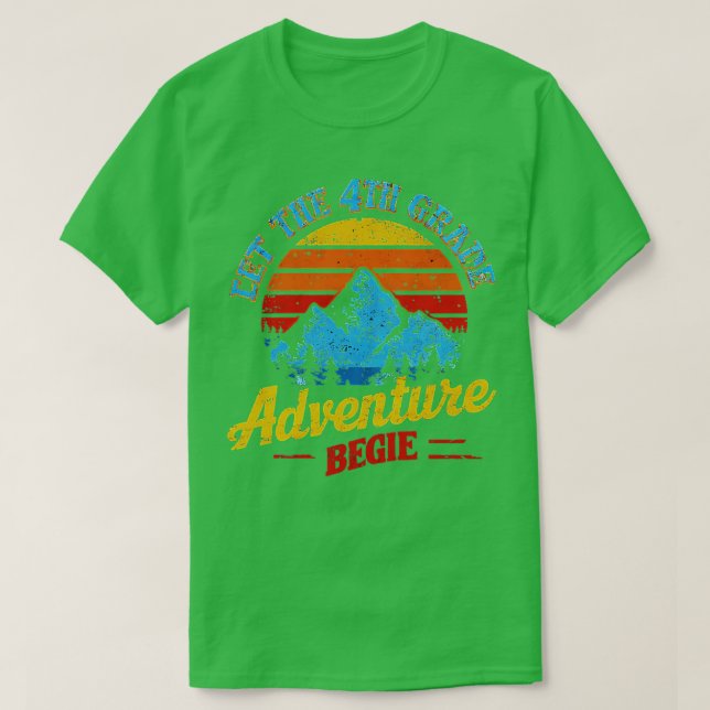 T-shirt Laisser l'aventure de 4e année recommencer à l'éco (Design devant)