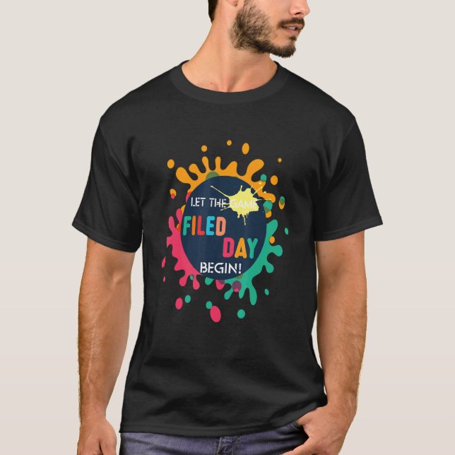 T-shirt Laisser Les Jeux Commencer Le Jour Du Champ (Devant)