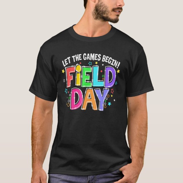 T-shirt Laisser Les Jeux Commencer Le Jour Du Champ Enfant (Devant)