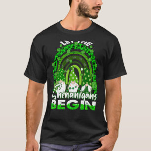 T-shirt Laisser Les Shenanigans Commencer Gnome Rainbow St