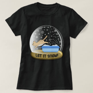 T-shirt Laisser Neige Kitt Litter Globe De Neige