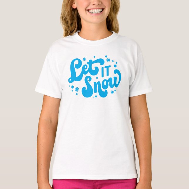 T-shirt Laisser neiger hiver design (Devant)