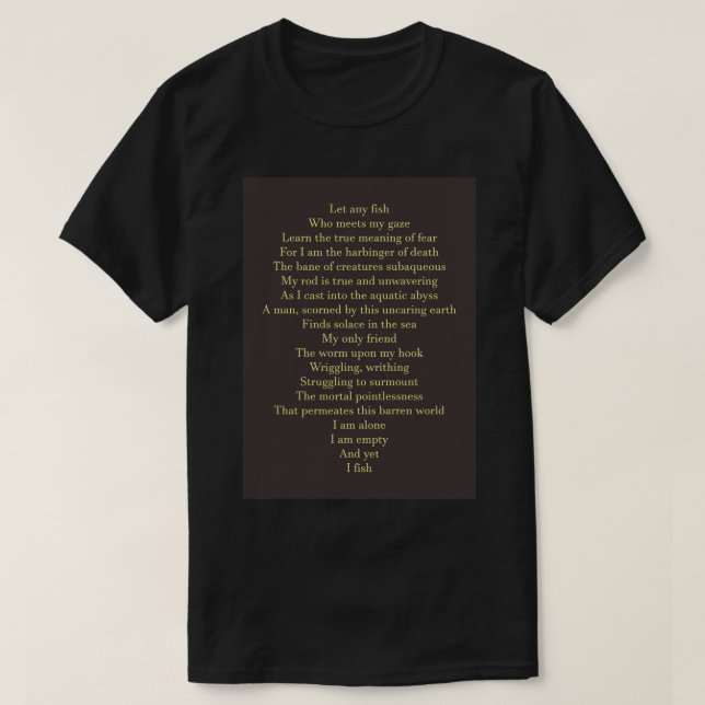 T-shirt Laisser tout poisson qui rencontre mon regard appr (Design devant)