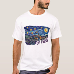 T-shirt Laissez Gogh" Caractéristiques Peinture de Gogh Dr