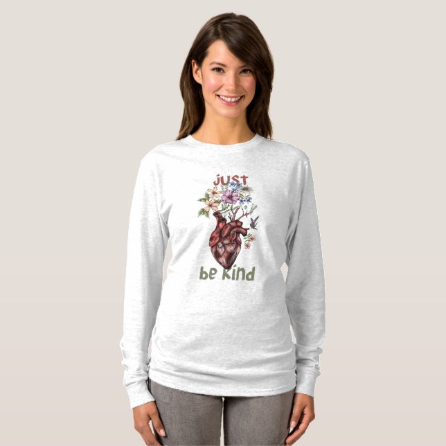 T-shirt Laissez la bonté fleurir du coeur 🌿 ❤️ (Devant entier)