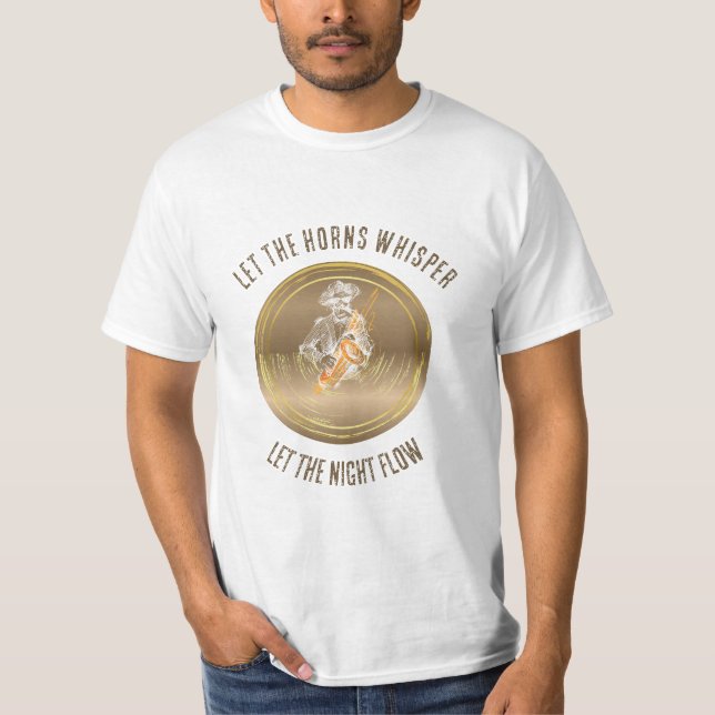 T-shirt Laissez la citation de Jazz Whisper de Horns (Devant)