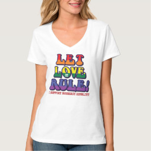 T-shirt Laissez la règle d'amour ! Pièce en t d'égalité de