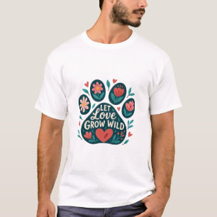 T-shirt Laissez l'amour grandir Flore sauvage