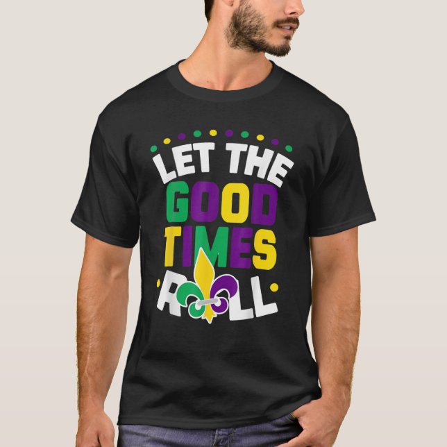 T-shirt Laissez Le Bon Temps Rouler, Mardi Gras Parade Car (Devant)