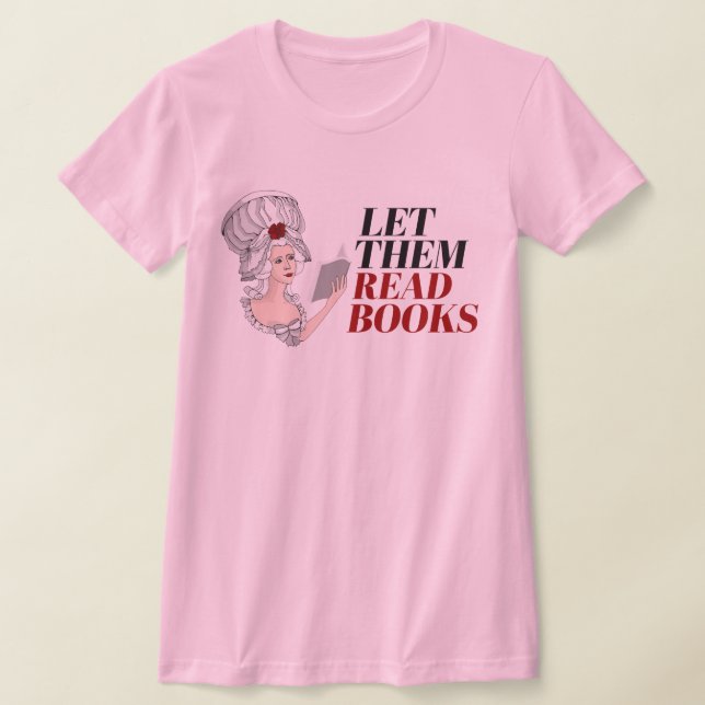 T-shirt Laissez-les lire des livres (Poser)