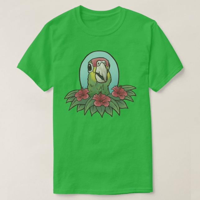 T-shirt Laissez-Les Voler Libérez Le Perroquet Rouge (Design devant)