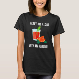 T-shirt Laissez-moi seul avec mon buveur de cocktail Negro
