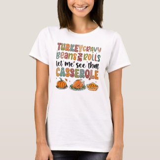 T-shirt Laissez-Moi Voir Que Casserole Drôle Thanksgiving
