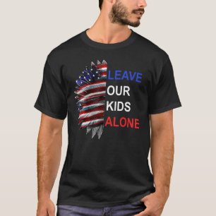T-shirt Laissez nos enfants seuls - Tournesol - Anti-Woke