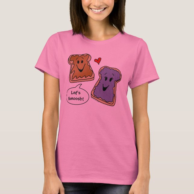 T-shirt Laissez-nous beurre d'arachide de Smoosh et (Devant)