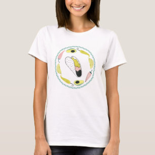 T-shirt Laissez-nous taco au sujet de cercle d'élément de