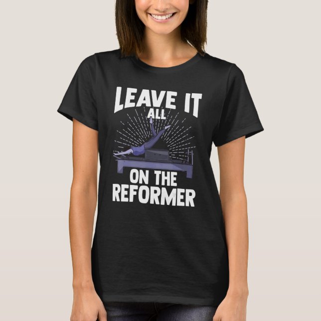 T-shirt Laissez Tout Sur L'Exercice De Pilates De Salle De (Devant)