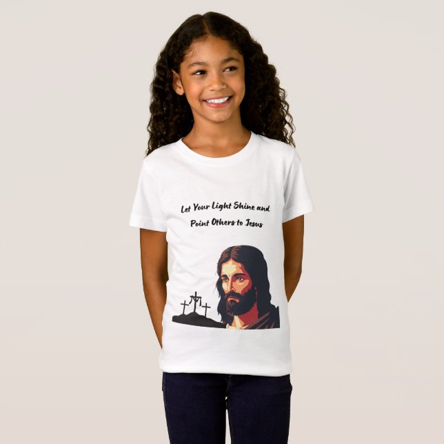 T-Shirt Laissez votre lumière briller les enfants (Devant entier)
