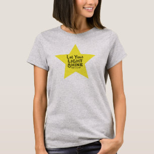 T-shirt Laissez Votre Lumière Briller Verset Biblique Étoi
