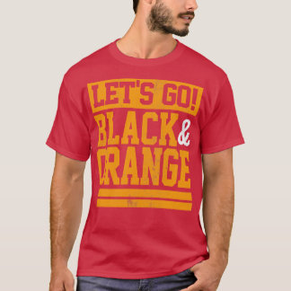 T-shirt Laissons Aller Black Orange Team Couleurs Vintage 