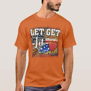 T-shirt laissons la liberté de l'usa illuminée 4 juillet