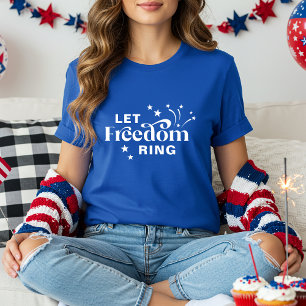 T-shirt Laissons la liberté dominer la typographie patriot