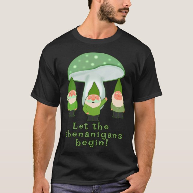 T-shirt Laissons les Shenanigans commencer Irish Green Gno (Devant)