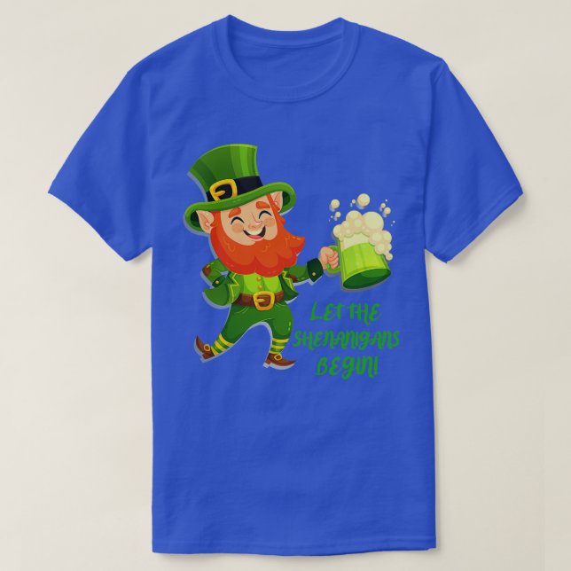 T-shirt Laissons les Shenanigans commencer Jour de la Sain (Design devant)
