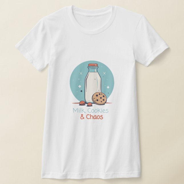 T-shirt Lait, biscuits et chaos (Poser)