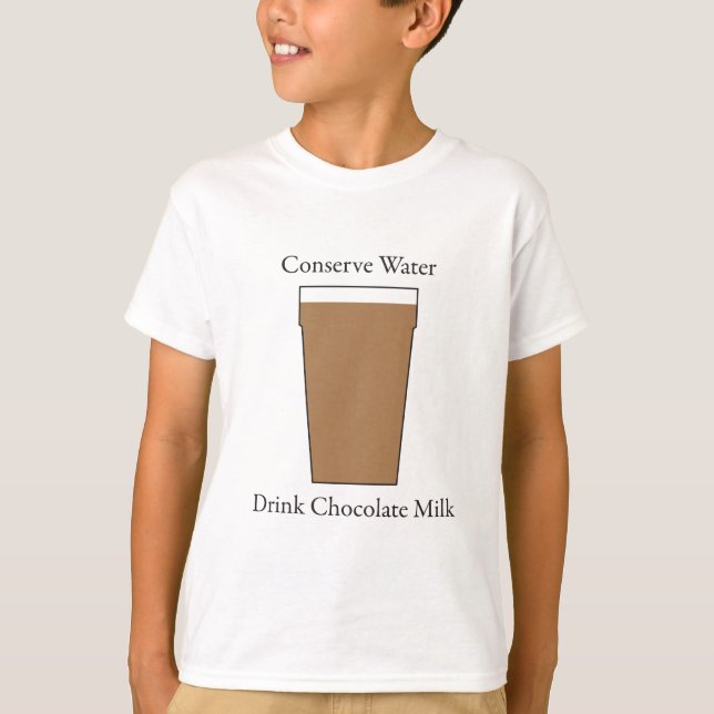 T-shirt Lait chocolaté de boissons de l'eau de Concerve (Devant)