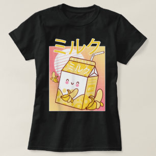 T-shirt Lait de Banane Kawaii Dessin Animé