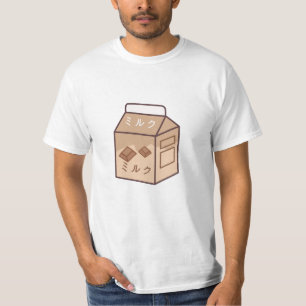 T-shirt Lait de chocolat japonais rétro à la vache de Kawa