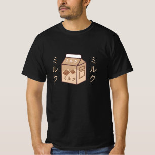 T-shirt Lait de chocolat japonais rétro à la vache de Kawa