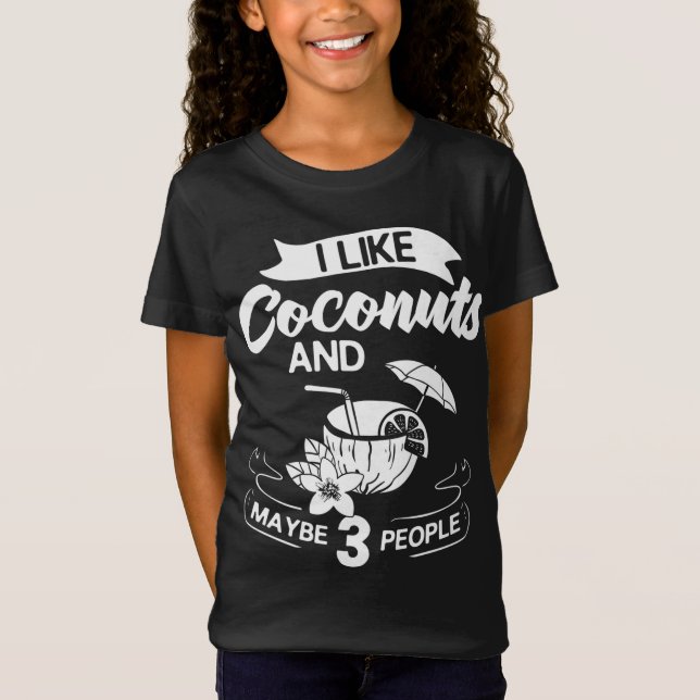 T-Shirt Lait de coco Huile d'eau Crème Arbre Fruit Palm Bu (Devant)