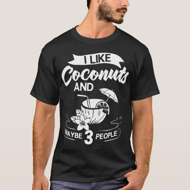T-shirt Lait de coco Huile d'eau Crème Arbre Fruit Palm Bu (Devant)