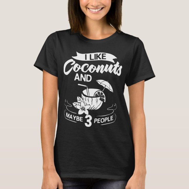 T-shirt Lait de coco Huile d'eau Crème Arbre Fruit Palm Bu (Devant)
