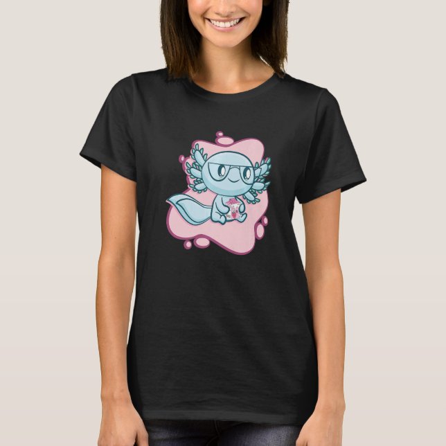 T-shirt Lait de fraise Axolotl Ambystoma Mexicanum Walkin (Devant)