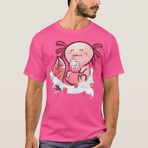 T-shirt Lait de fraise Axolotl Drôle Salamander Amphibien