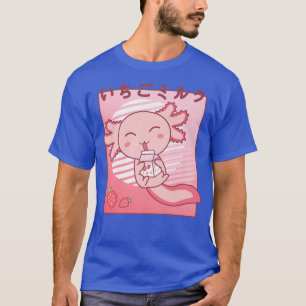 T-shirt Lait de fraise Axolotl Retro Kawaii Japon Axolotl