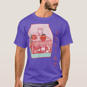 T-shirt Lait de fraise japonais mignon