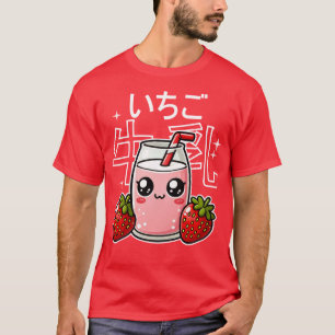 T-shirt Lait de fraise Kawaii
