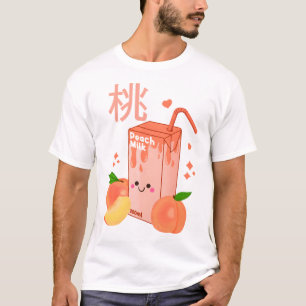 T-shirt Lait de pêche Kawaii