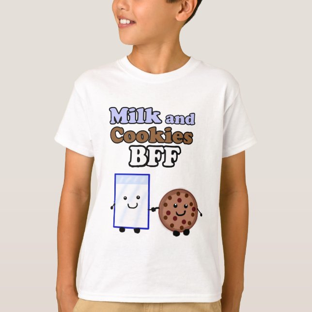 T-shirt Lait et chemise des biscuits BFF (Devant)