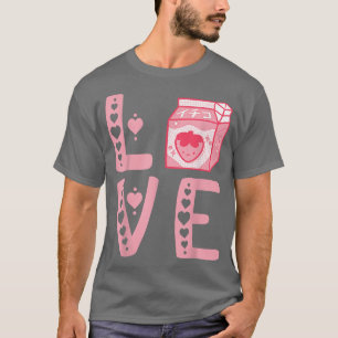 T-shirt Lait fraise Rétro 90s Fraise Shake Pink Ca