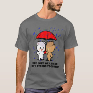 T-shirt Lait Mocha Ours Véritable Amour Météo Tempêtes Val