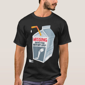 T-shirt Lait prothétique amusant amputé