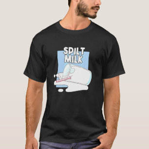 T-shirt Lait renversé dans un verre d'élevage laitier vach
