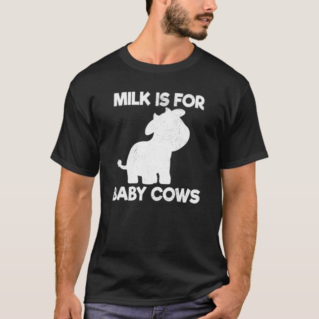 T-shirt Lait Végétarien Pour Vaches Bébées (Devant)