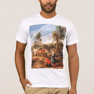 T-shirt Laitières avec du bétail dans un paysage, 'La Ferm